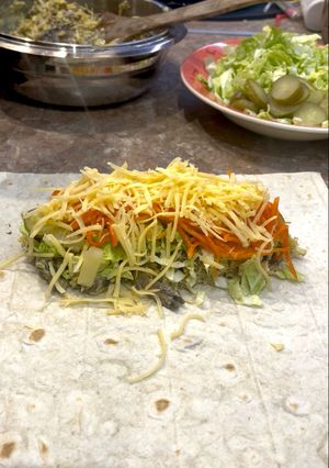 Шаурма з куркою та грибами