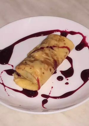 Яичные блинчики с курицей