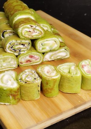 Закуска "Шпинатні суші"