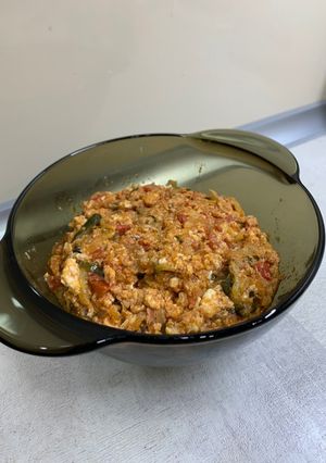 Закуска з овочами та яйцем