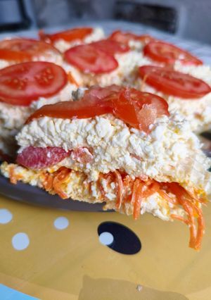 Закусочний торт із вафельних коржів