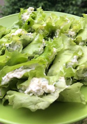 Сирна закуска в листках салату