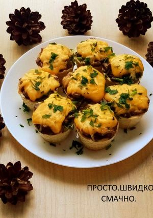 Тарталетки з грибною начинкою